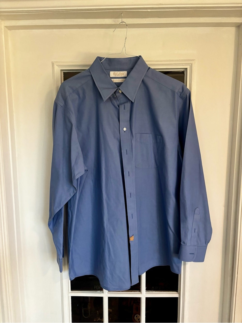 Roundtree & Yorke Men's Slate Blue Dress Shirt